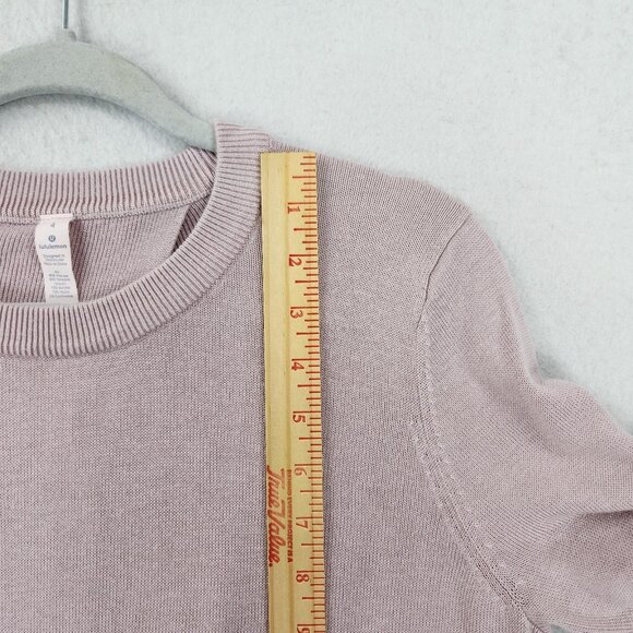 Lululemon Sweater Womens 4 Pink Still At Ease Cashmere Blend Open Back Pullover - Picture 4 of 10